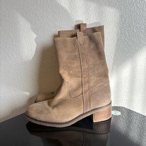 Steve Madden Winny Engineer Boots Tan Leather